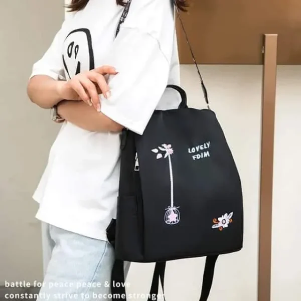 New style embroidery Floral backpack anti-theft travel or School bag Oxford cloth shoulder crossbody bag gift item - Image 6