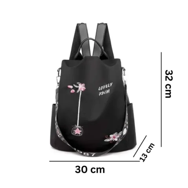 New style embroidery Floral backpack anti-theft travel or School bag Oxford cloth shoulder crossbody bag gift item - Image 3