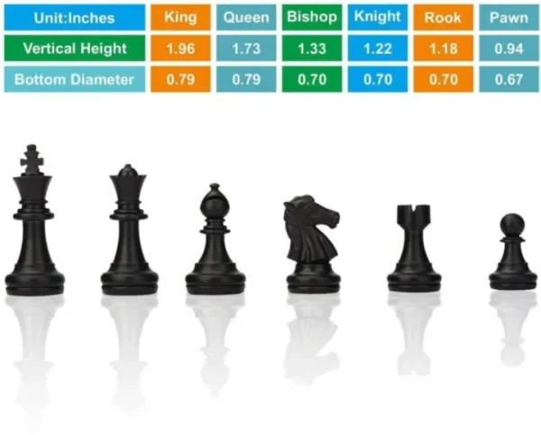 Magnetic Chess Board High Class Chess Set with Folding Chess Board 10″ × 10″ - Image 3