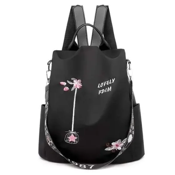New style embroidery Floral backpack anti-theft travel or School bag Oxford cloth shoulder crossbody bag gift item