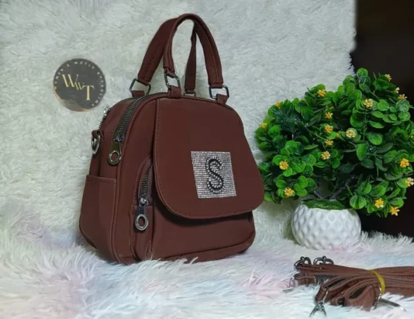 Bagpack for girls premium Quality fabrics uses comfortably 5 types with top handle and 2 belt ( 10inch ★ 10inch ★ 5inch)