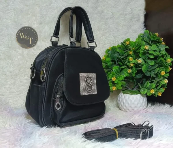 Bagpack for girls premium Quality fabrics uses comfortably 5 types with top handle and 2 belt ( 10inch ★ 10inch ★ 5inch) - Image 5