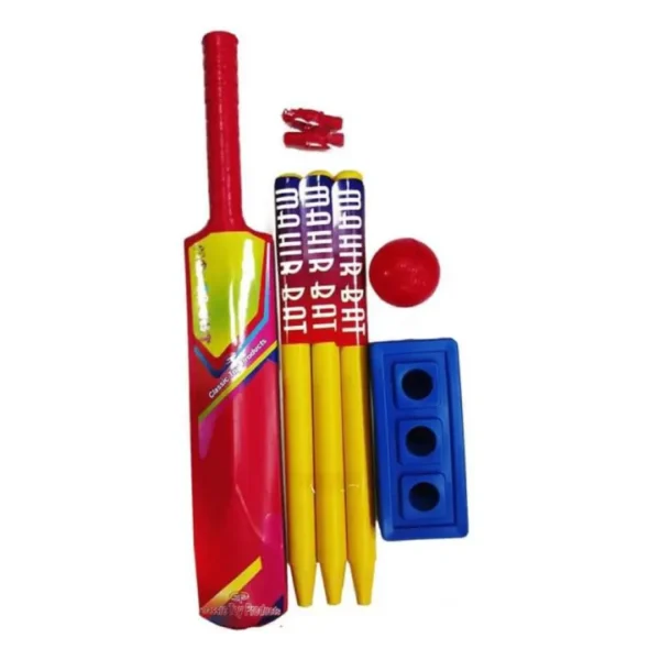 Plastic Cricket Bat Stamp Ball Set For Kids Multicolor – Introduce Kids To Cricket With The Plastic Cricket Bat Stamp Ball Set