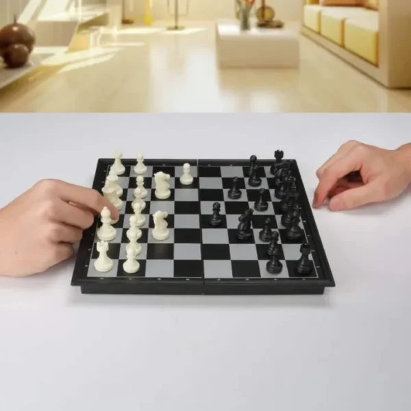 Magnetic Chess Board High Class Chess Set with Folding Chess Board 10″ × 10″ - Image 2
