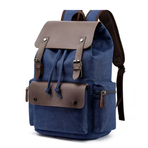 Business Vintage Backpack Adjustable Straps Fashion High Quality Computer Bag Outdoor Personalized Canvas Rucksack for Travel Hiking Education Urban Commuting